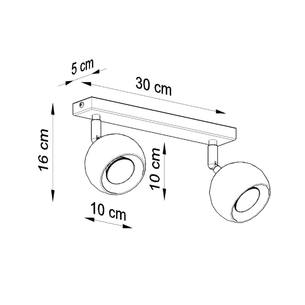 Lampada da soffitto OCULARE 2 bianco
