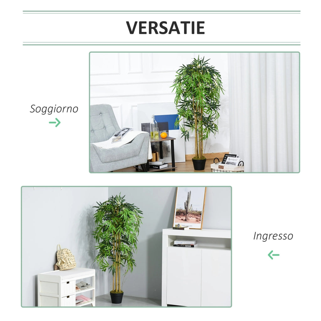 Pianta Artificiale Bamb¨´ con Vaso per Interno ¨C Minimal ¨C ¦µ18x150cm