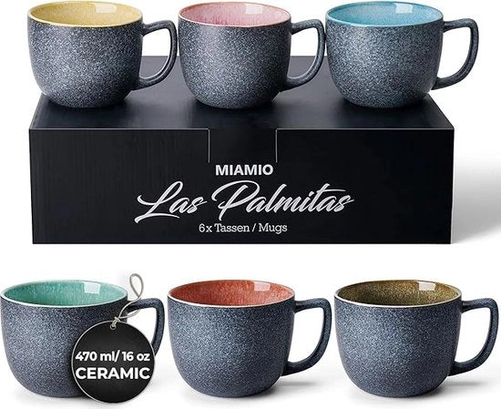 Set di tazze da caffè/mok moderno in ceramica - Collezione Las Palmitas