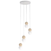 Lampada a sospensione LOOP 4xG9 bianco-beige Emibig