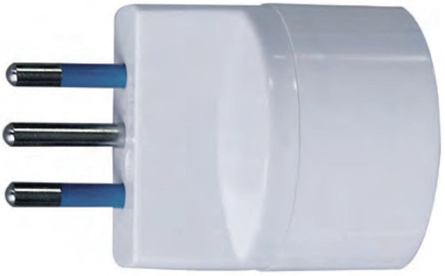 Adattatore schuko bianco 10 ampere ecova