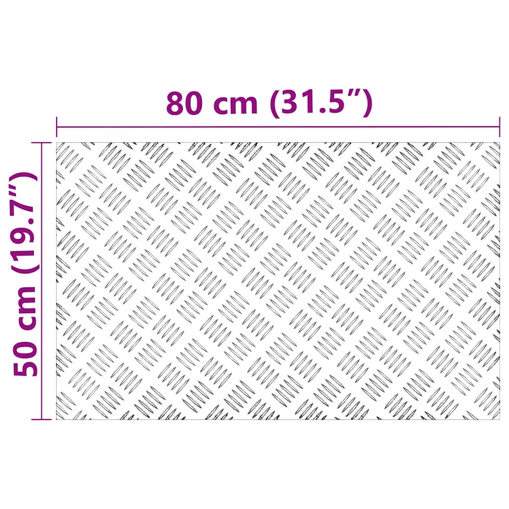 Gradini per Scale 4 pz | Tappetini per scale autoadesivi Argento 80 x 50 cm Alluminio
