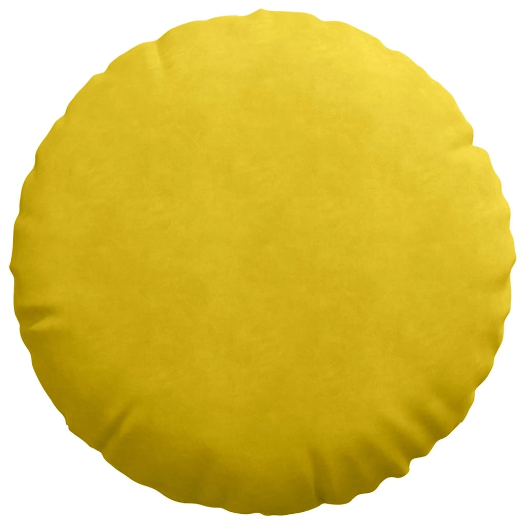 Cuscini per Seduta 2 pcs Giallo Ø60 x 21 cm Velluto 42014218