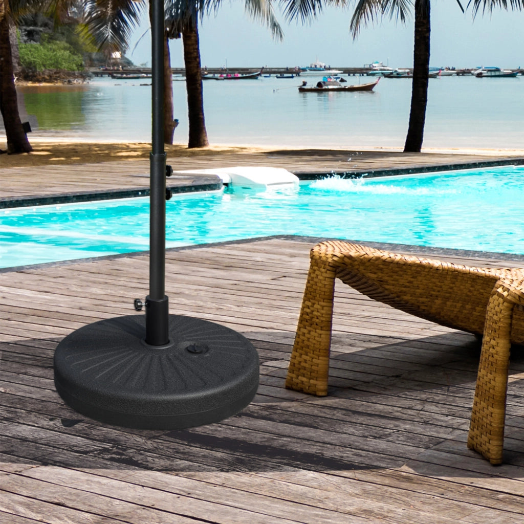 Base per Ombrellone da Giardino ¨C Minimal ¨C Nero ?51x30,5 cm 22 kg