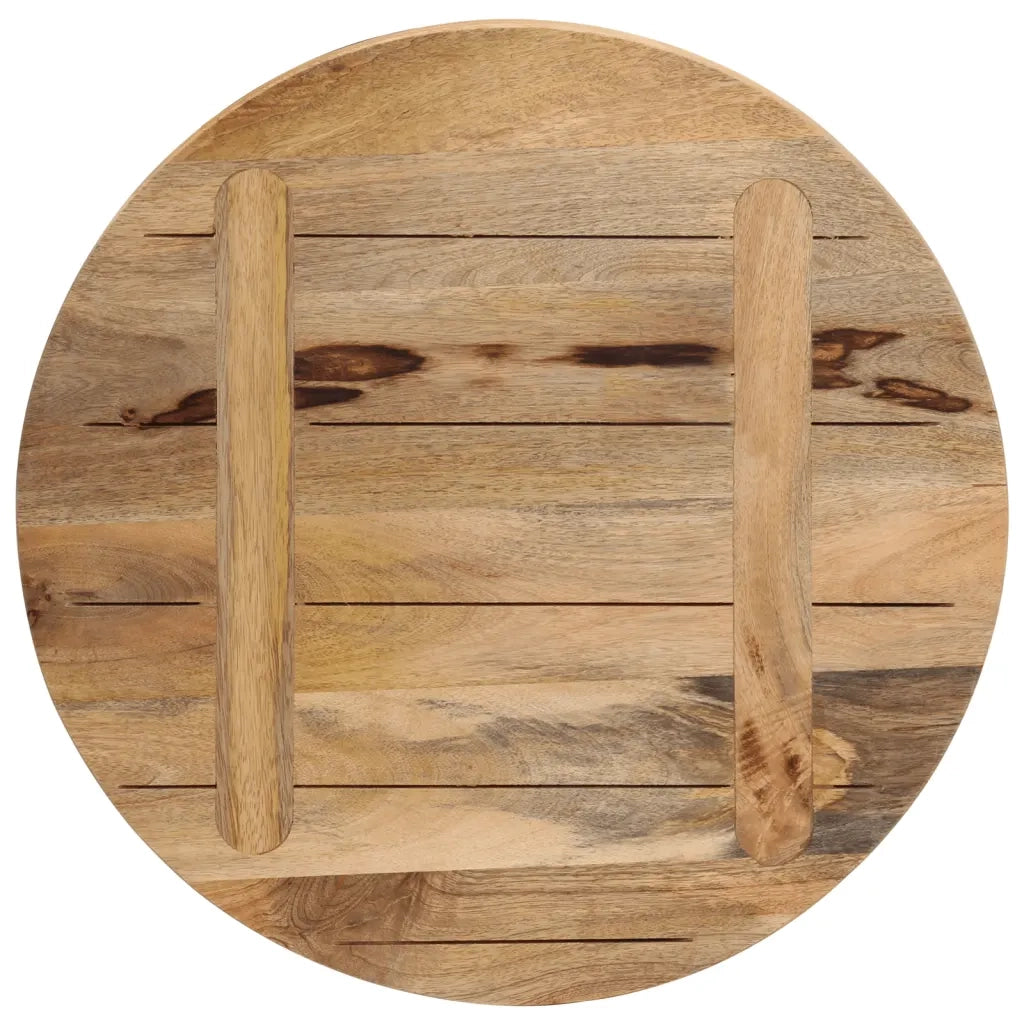 Piano per Tavolo Ã˜ 60x2,5cm Rotondo Legno Massello Grezzo Mango