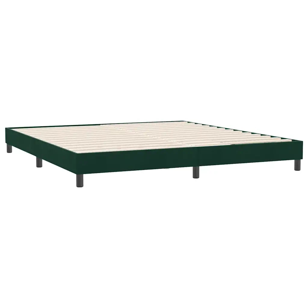 Letto matrimoniale | Letto per adulti | Giroletto senza Materasso Verde Scuro 180x210 cm in Velluto