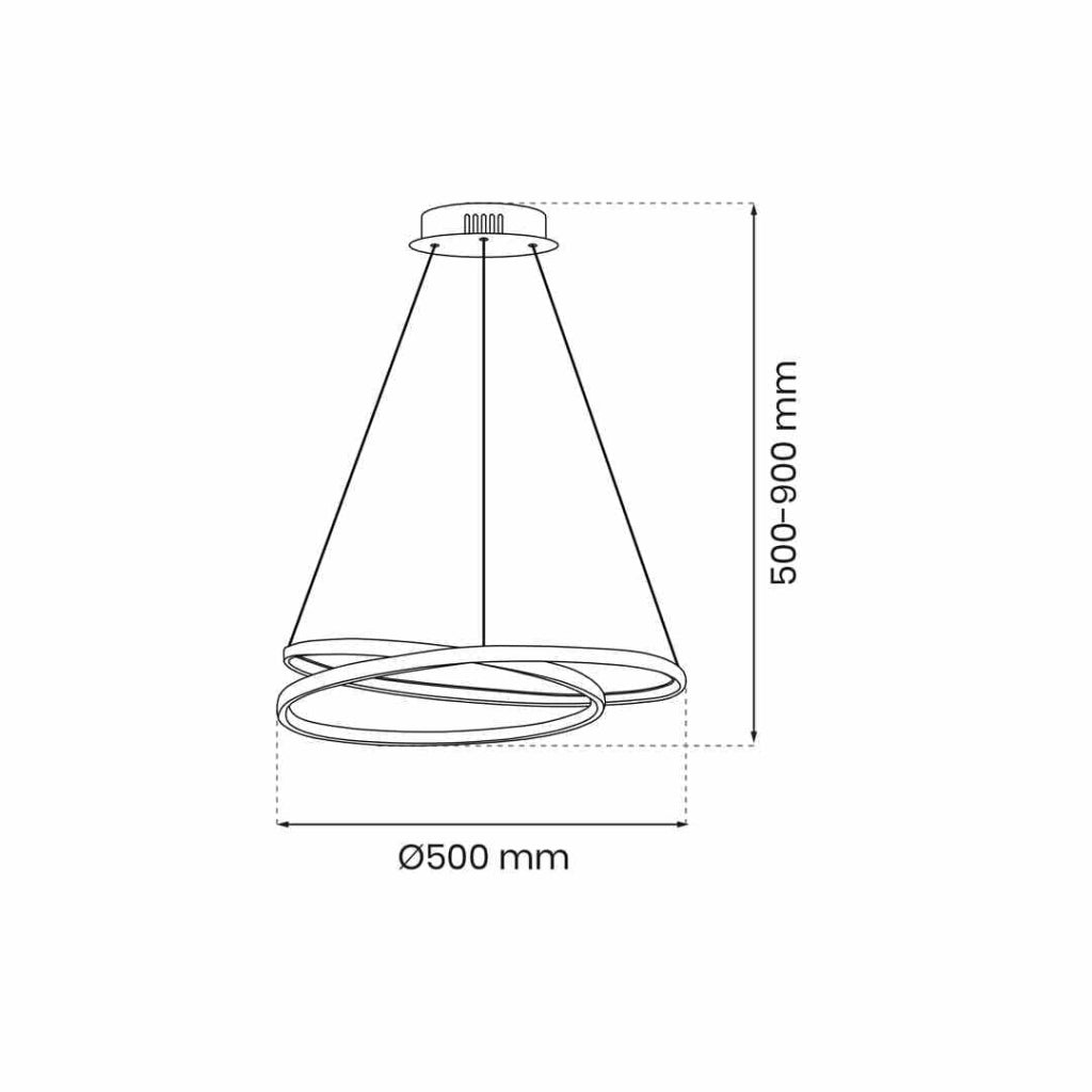 Lampada a sospensione LED oro Lucero Milagro Ø50 48W