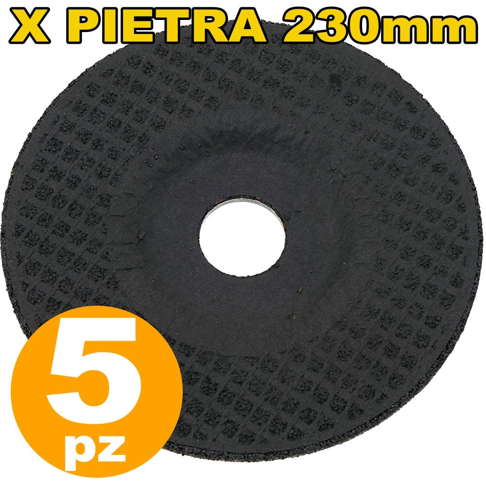 Trade Shop - Disco Smerigliatrice Flex 230 Millimetri Per Pietra Set Da 5 Pezzi -