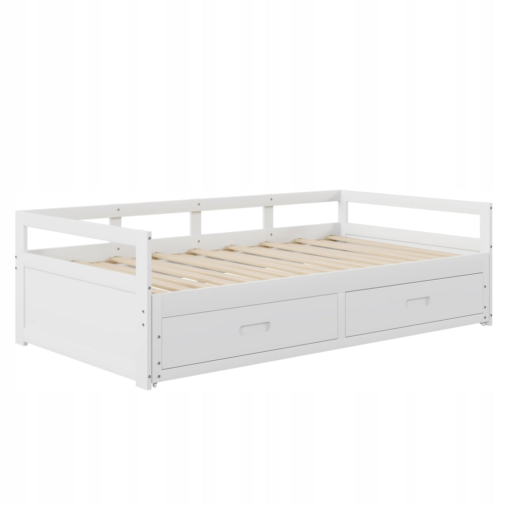 Letto pieghevole in pino - Xylo - 90x180x200 - Bianco