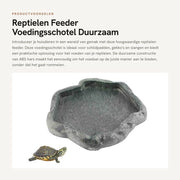 Alimentatore per rettili - Contenitore cibario in ABS - Vasca acqua/Vasca cibo - Vasca idromassaggio per rettili - Decorazione per terrario - Pianale orizzontale - Contenitore per rettili