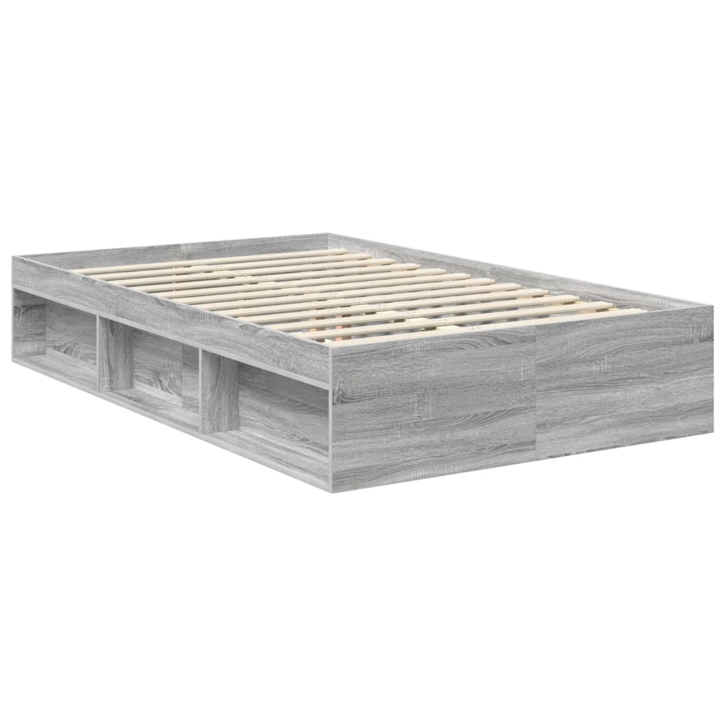 Letto matrimoniale | Letto per adulti | Struttura del letto Grigio Sonoma 120 x 200 cm Pino massello