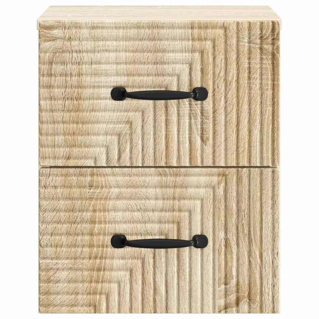 Mobiletto da notte a muro Rovere Sonoma 34,5 x 33 x 40 cm 898639