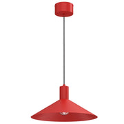 Lampada a sospensione Nox conica rossa E27 Luminex