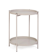 Tavolino 2 piani Herdys tortora beige ø42x52 cm