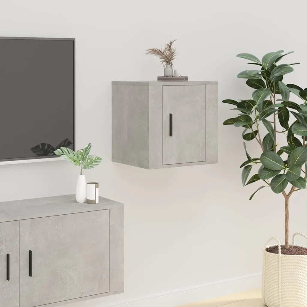 Mobile Porta TV a Parete-Mobile per TV-Credenza TV Grigio Cemento 40x34,5x40 cm