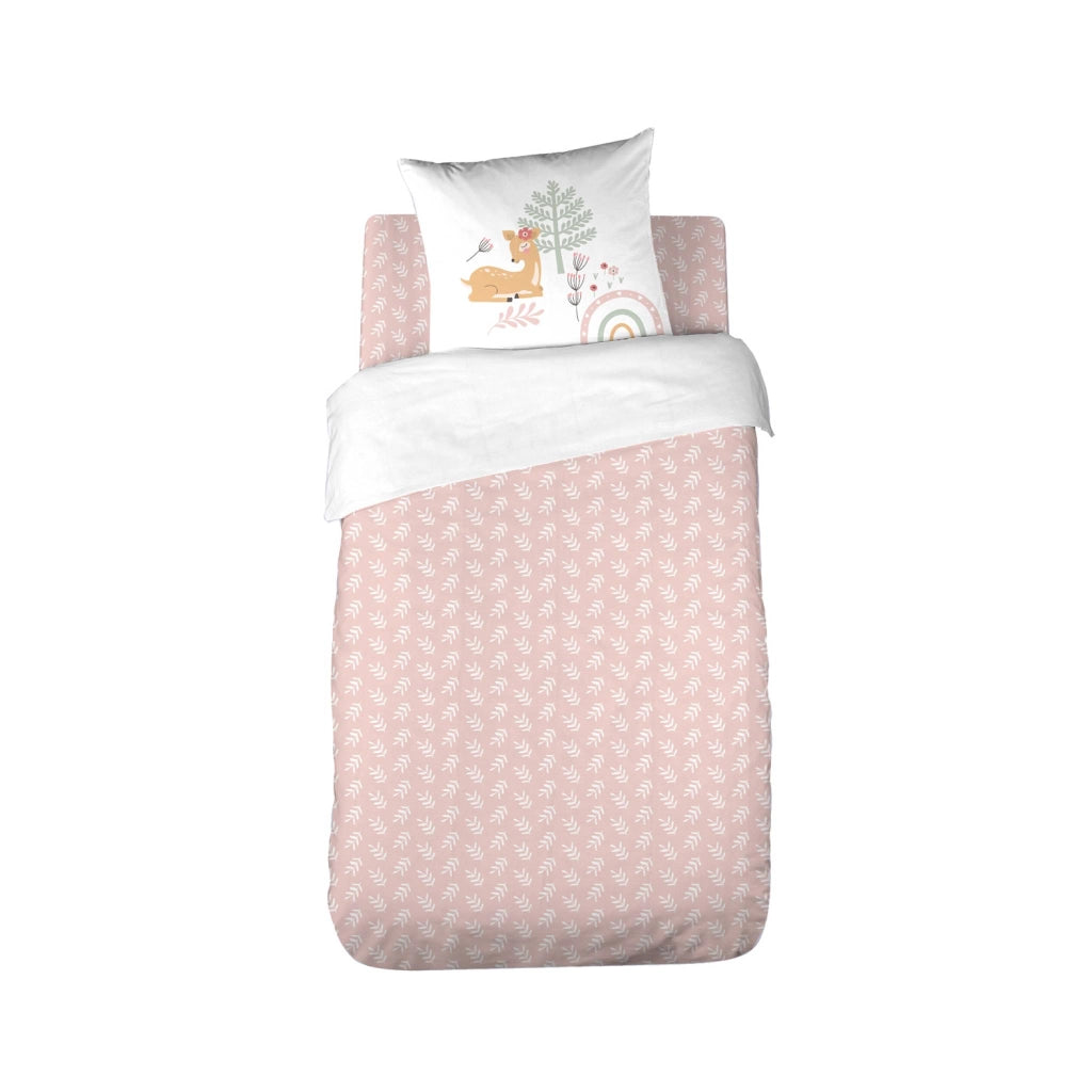 Set biancheria da letto in microfibra reversibile stampata foresta