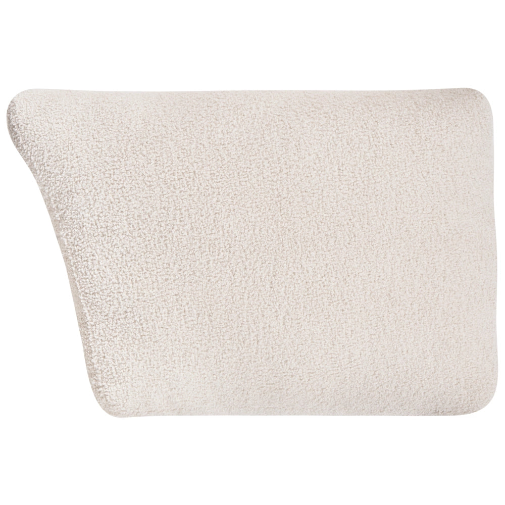 Divano angolare destro Bianco sporco Boucle 5 posti Divano componibile modulare con cuscini Soggiorno moderno