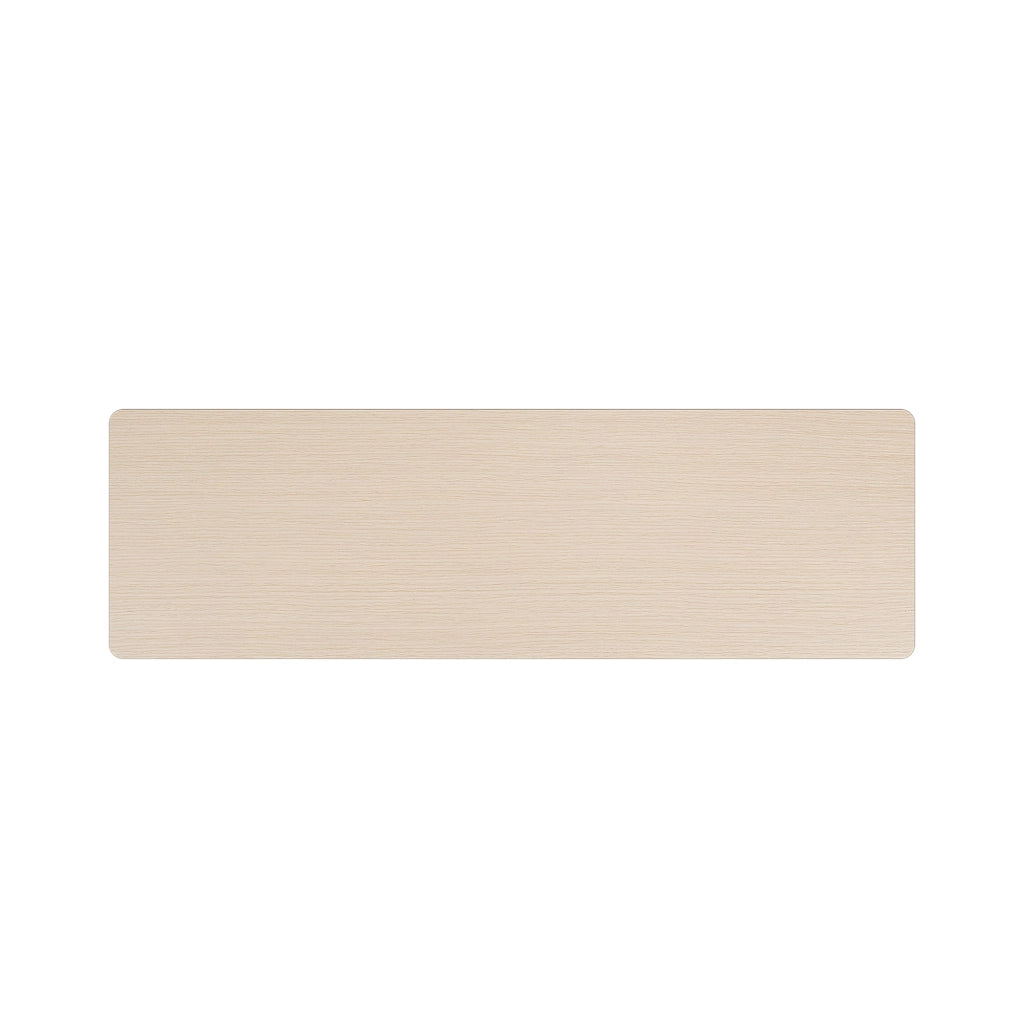 Credenza 4 Ante con Vetro e 2 Cassetti ¨C MINIMAL ¨C Legno e Bianco