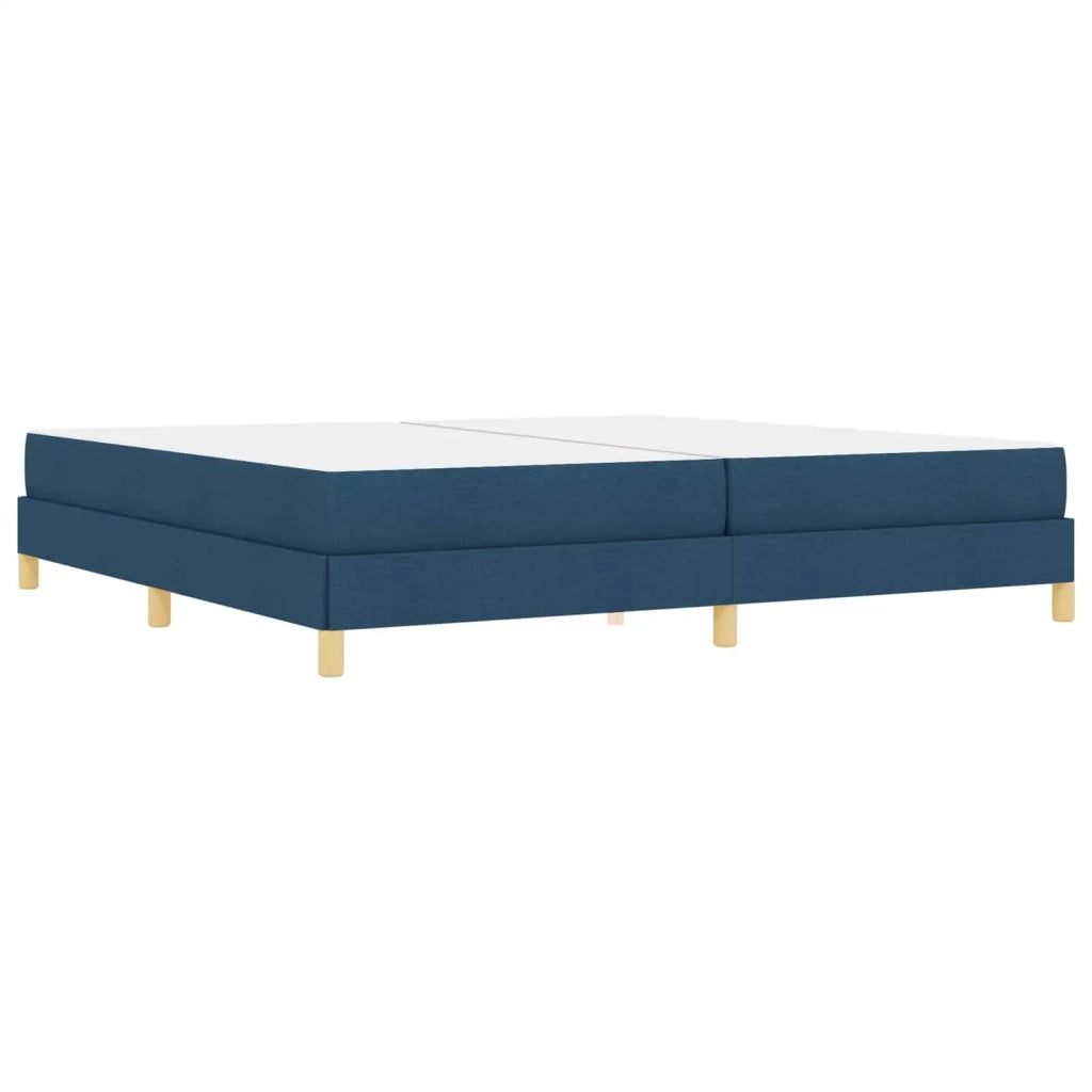 Letto a molle con materasso Blu 200 x 200 cm Tessuto