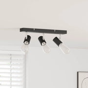 Faretto da soffitto Nero 38 x 6,5 x 11,5 cm Metallo 4108182