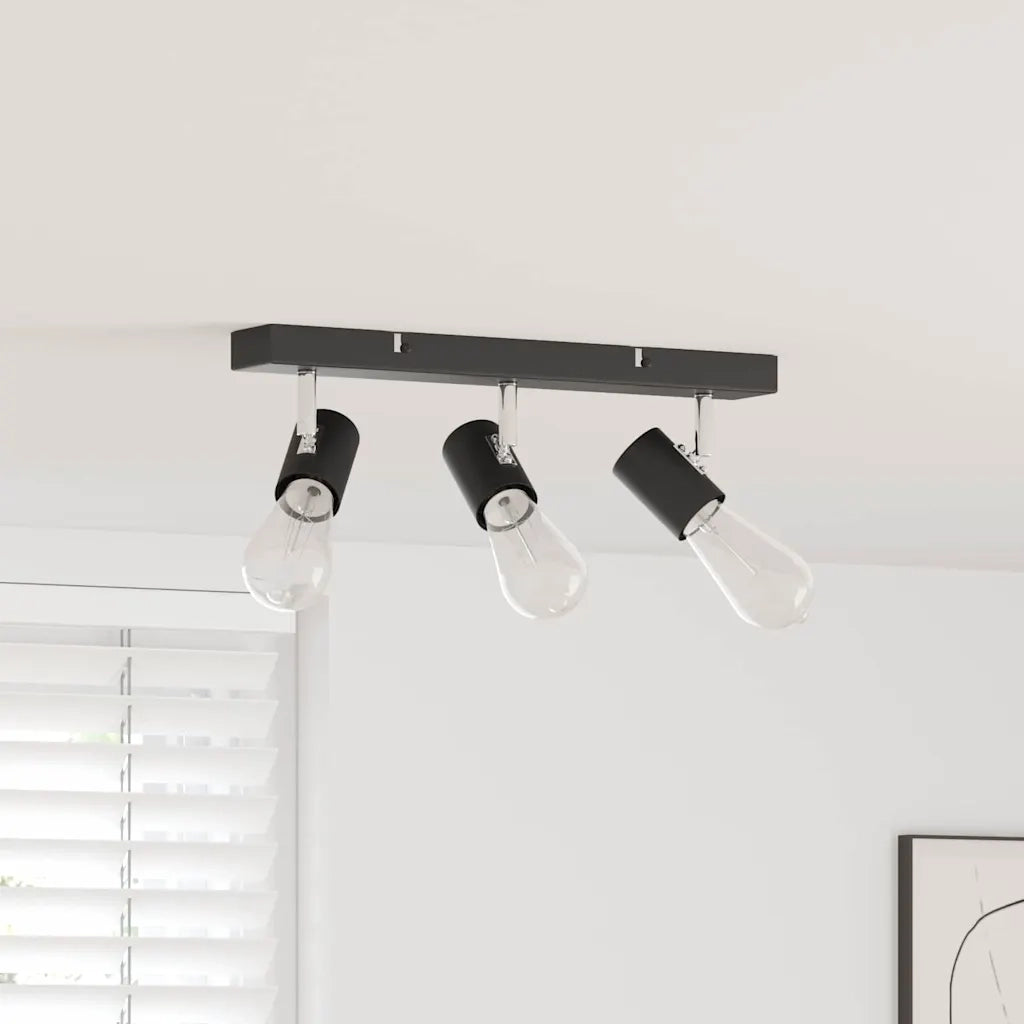Faretto da soffitto Nero 38 x 6,5 x 11,5 cm Metallo 4108182