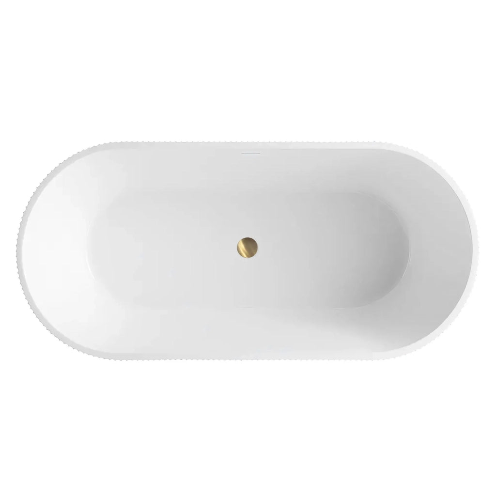 Vasca Da Bagno Freestanding In Acrilico Ofelia 170 Copritappo nero