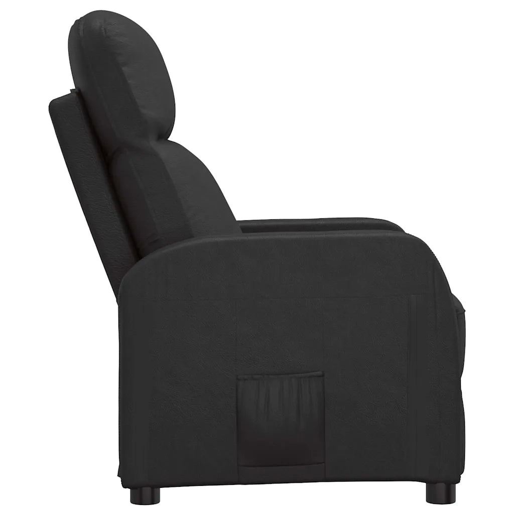 Poltrona Reclinabile Nera in Similpelle 321352