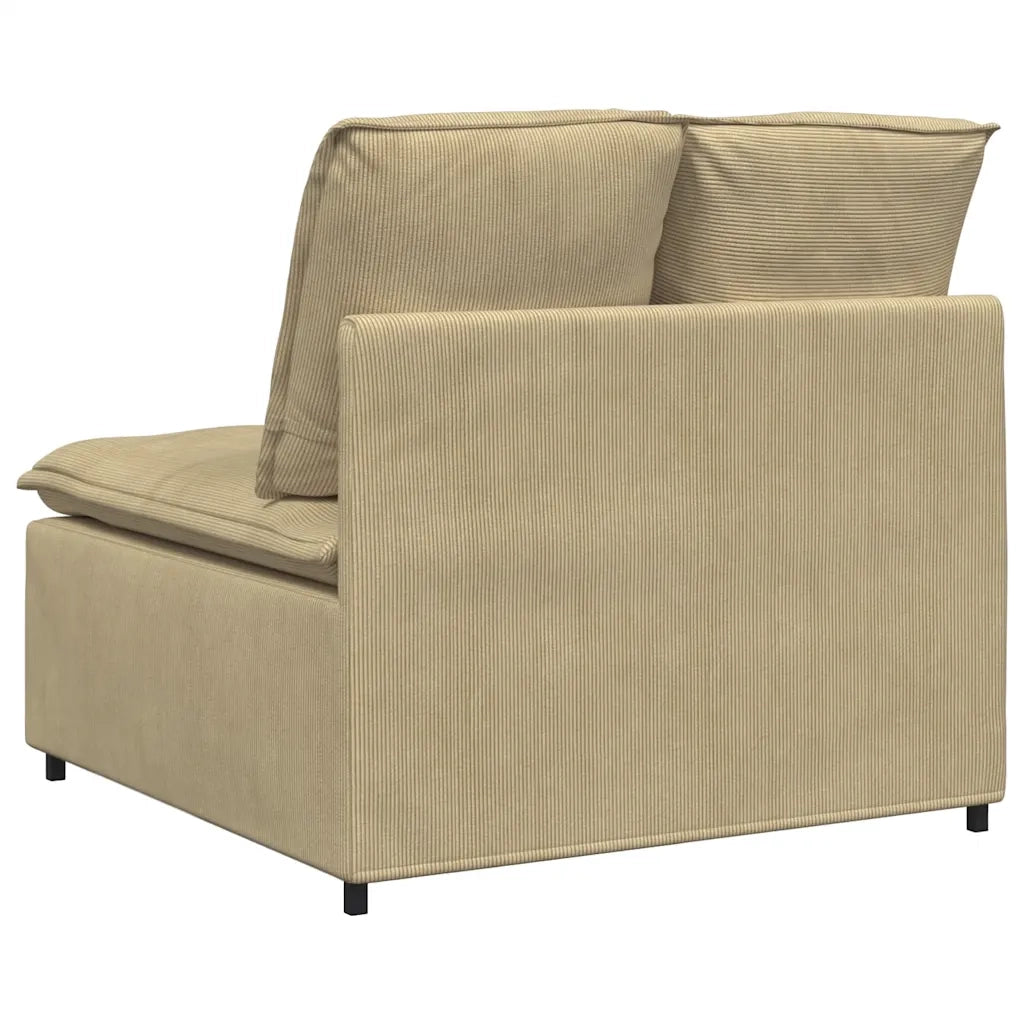 Modulo Centrale Divano Modulare con Cuscini Verde Grigio 100 cm