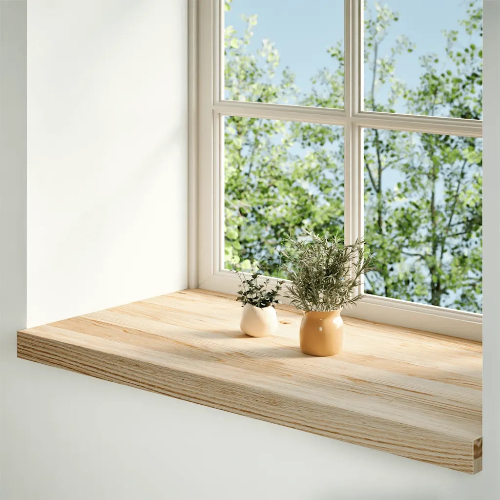 Davanzali 2 pz Non Trattati 90x40x2 cm Legno Massello di Rovere