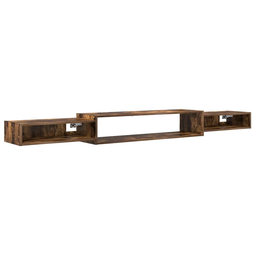 Mobile TV da Parete A parete-Credenza per TV sospesa Rovere Fumo 220 x 28 x 21 cm