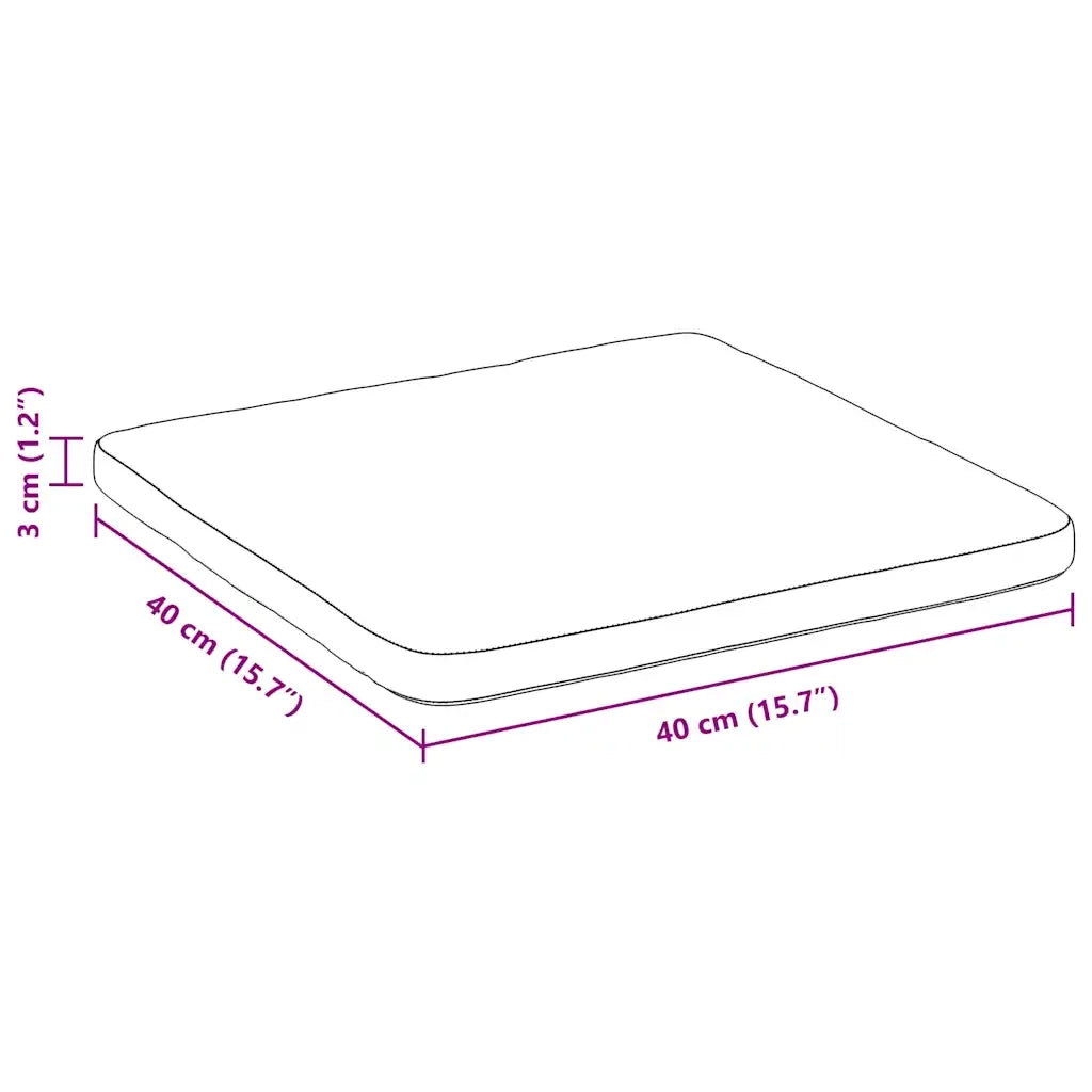 Cuscini per Seduta 4 pcs Rosa 40 x 40 x 3 cm Tessuto 42015204
