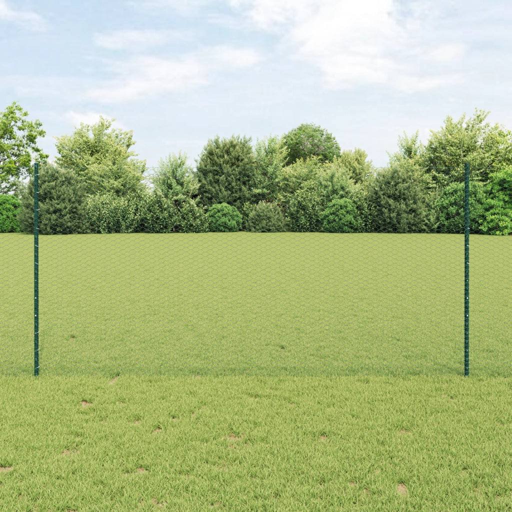 Posti per Recinzione  11 pz U-Channel Verde 120 cm Acciaio