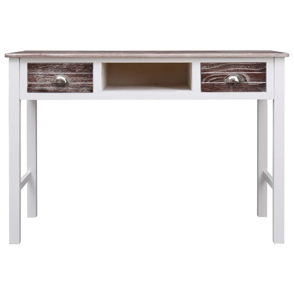 Scrivania | Tavolo da Ufficio Marrone 110x45x76 cm in Legno