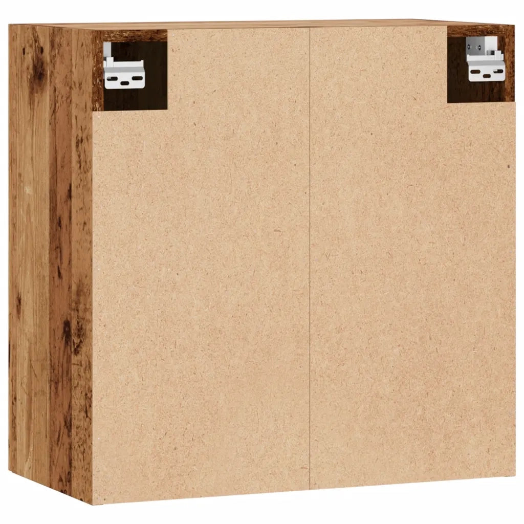 Mobiletto salvaspazio a parete in stile scandinavo 60 x 31 x 60 cm finitura naturale in legno composito anticato 02_0051023