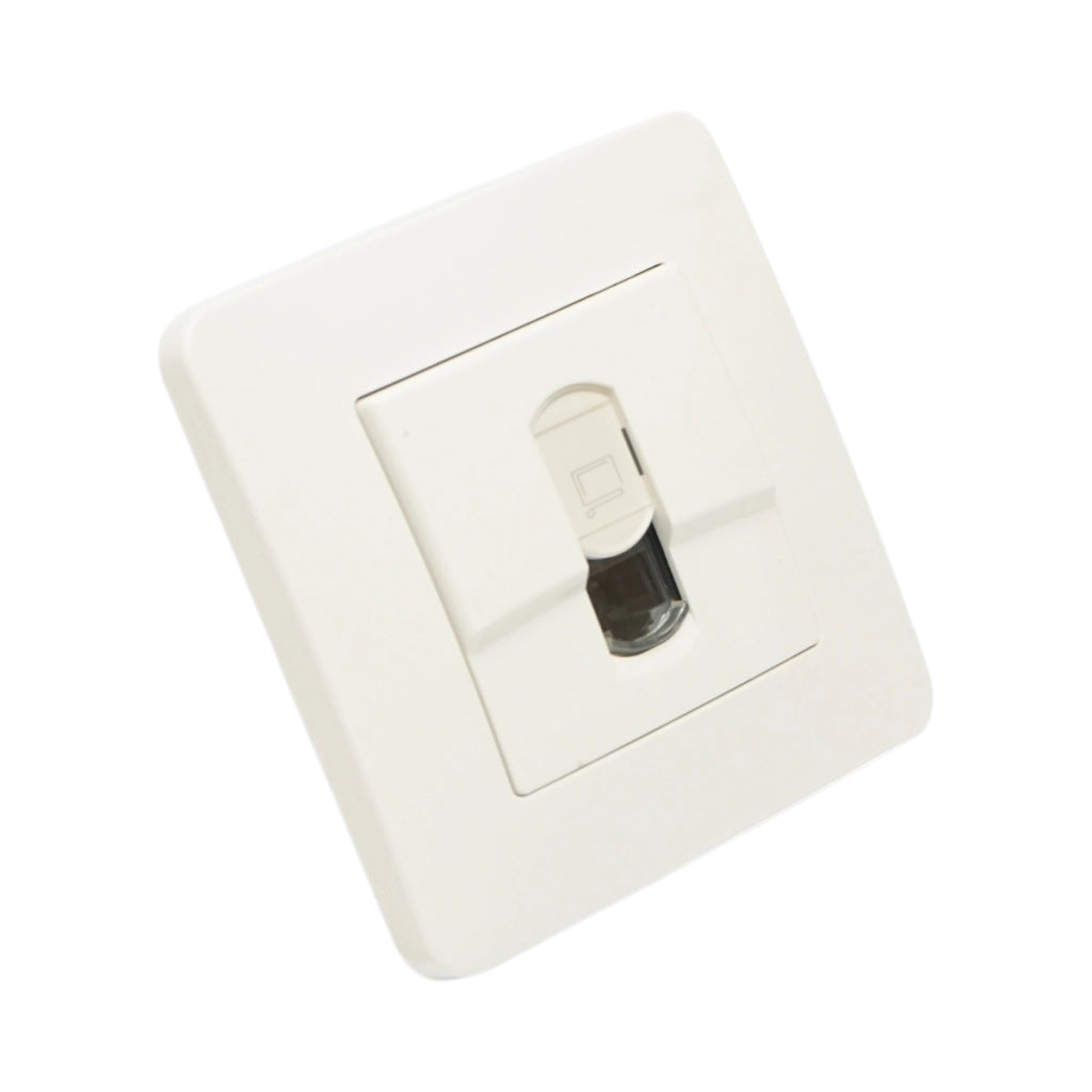 Presa internet RJ45 bianca da incasso PC 80x80mm