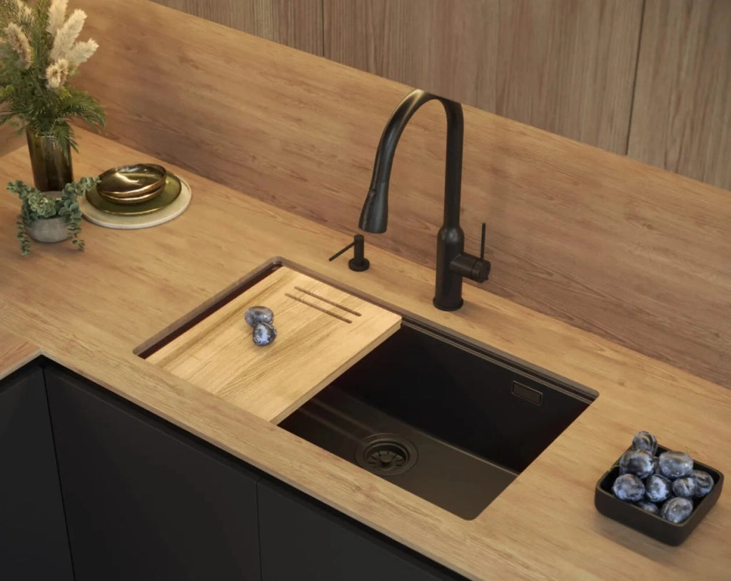 Lavello In Granito Logan 110 Black Tappo nero