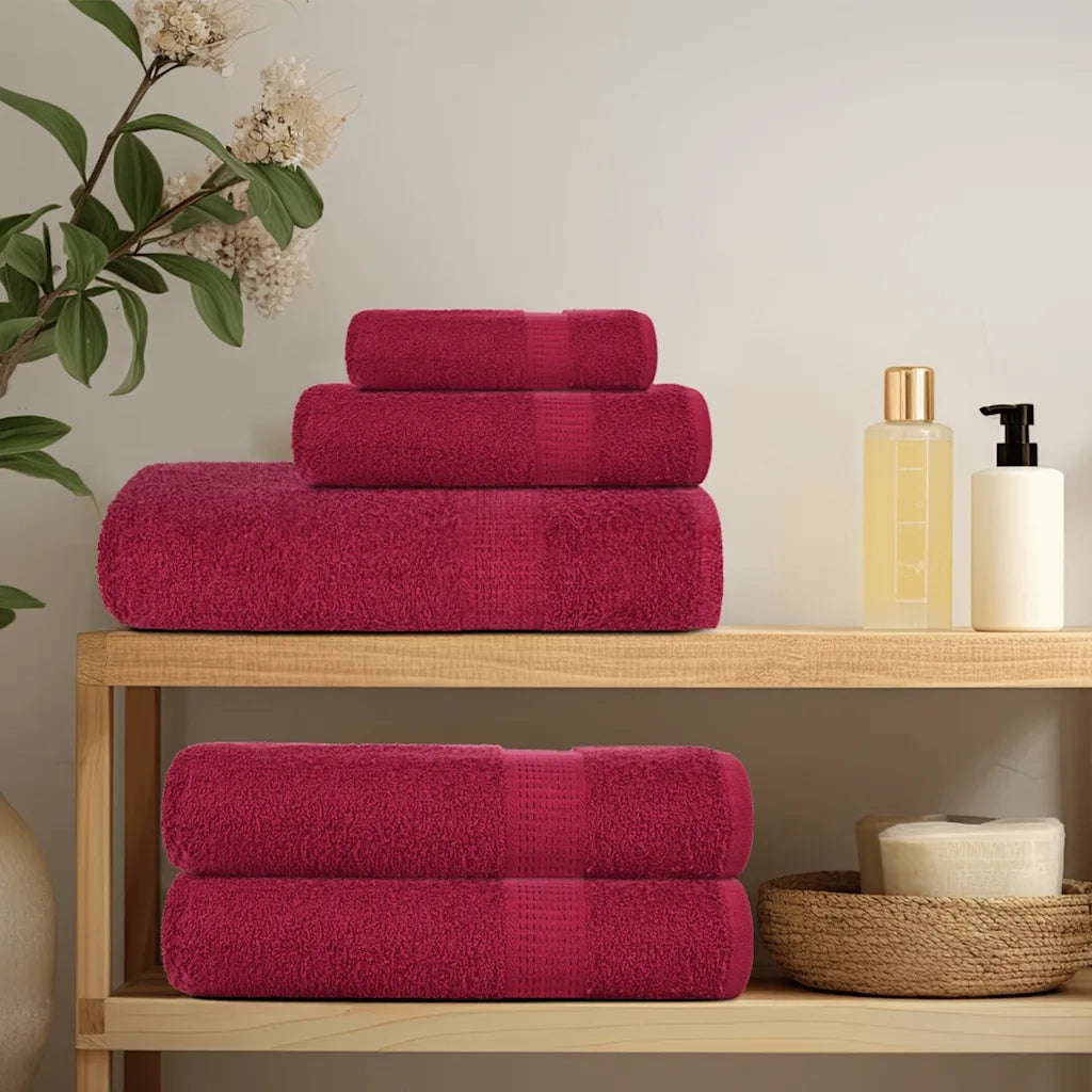 Asciugamani FROGN 10 pz Bordeaux 100x200 cm 360 g/m² 136748