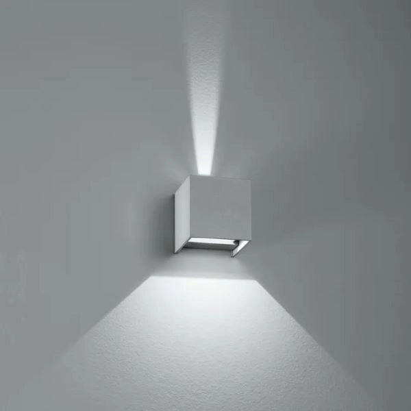 APPLIQUE PARETE CUBO DA ESTERNO A LED 2X2W ALFA FAN EUROPE