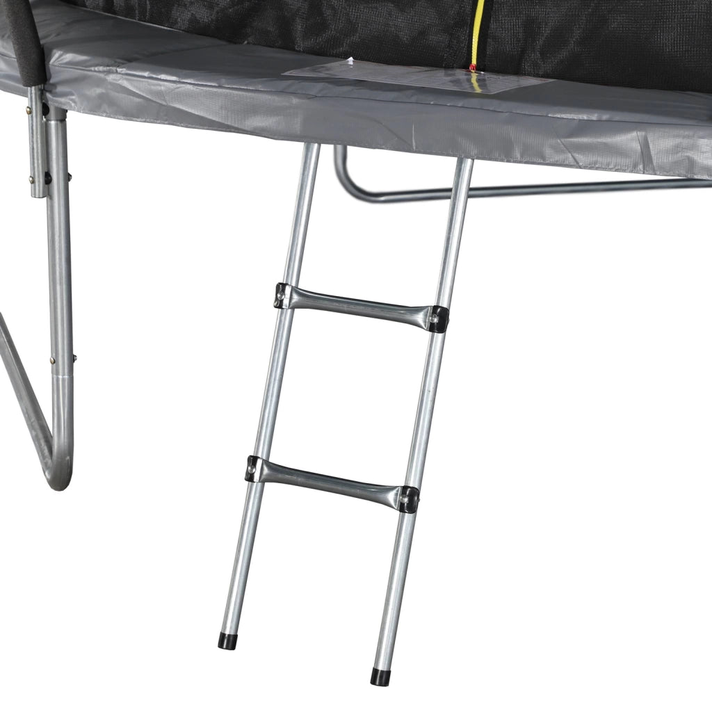 Trampolino 430cm rete interna con set di accessori, grigio