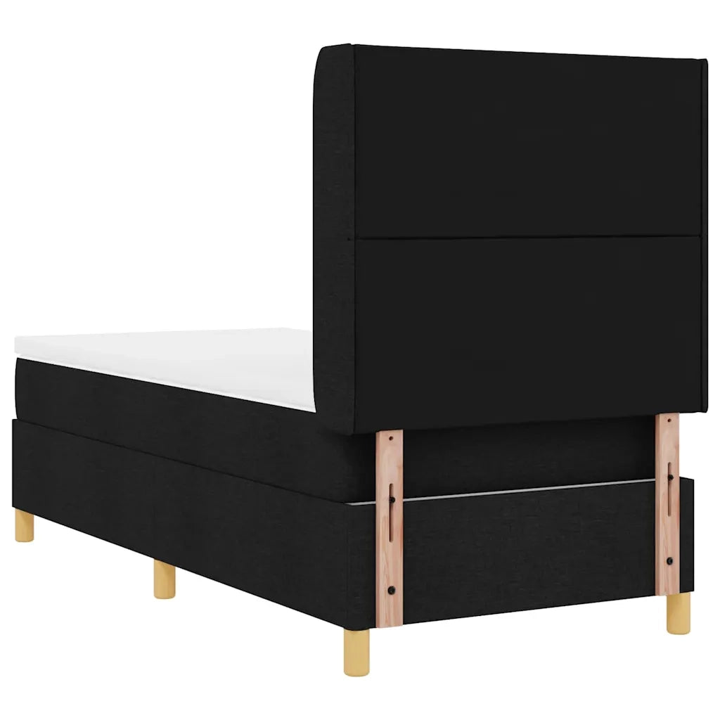 Letto a molle con strisce LED Nero 100 x 200 cm Tessuto 3343744