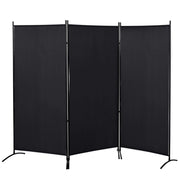 Paravento 3 Ante Pieghevole ¨C Minimal ¨C Nero Metallo 182x253 cm