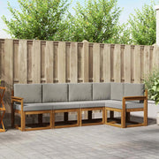 Set di divani da esterno 5 pcs Grigio Naturale e Chiaro 3366384