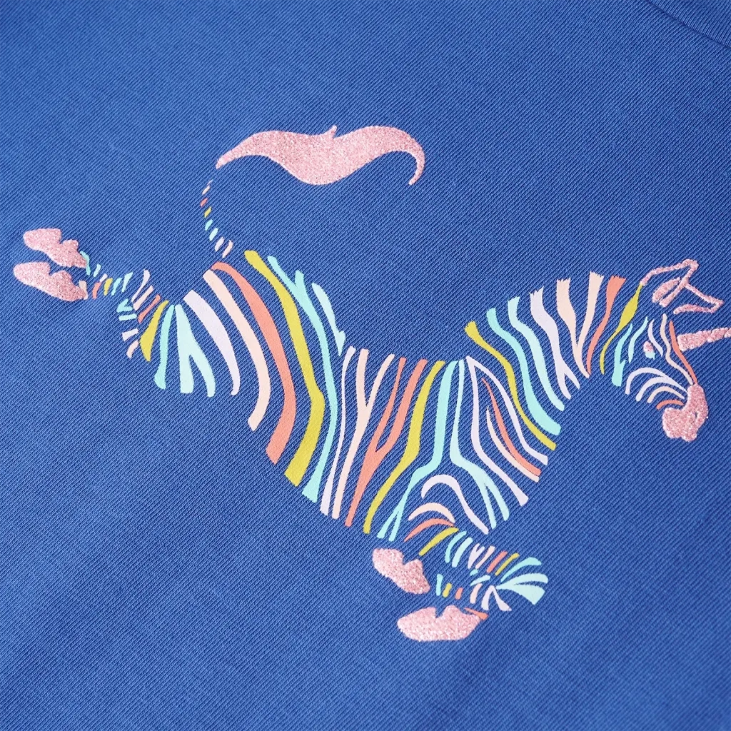 Maglietta da Bambina Blu Cobalto 128 11057