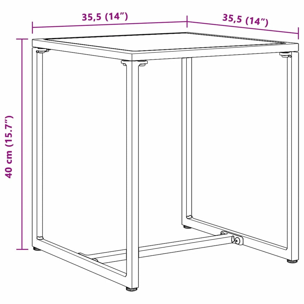 Set Divano da Giardino 3 pcs Nero e antracite Acciaio 42025093