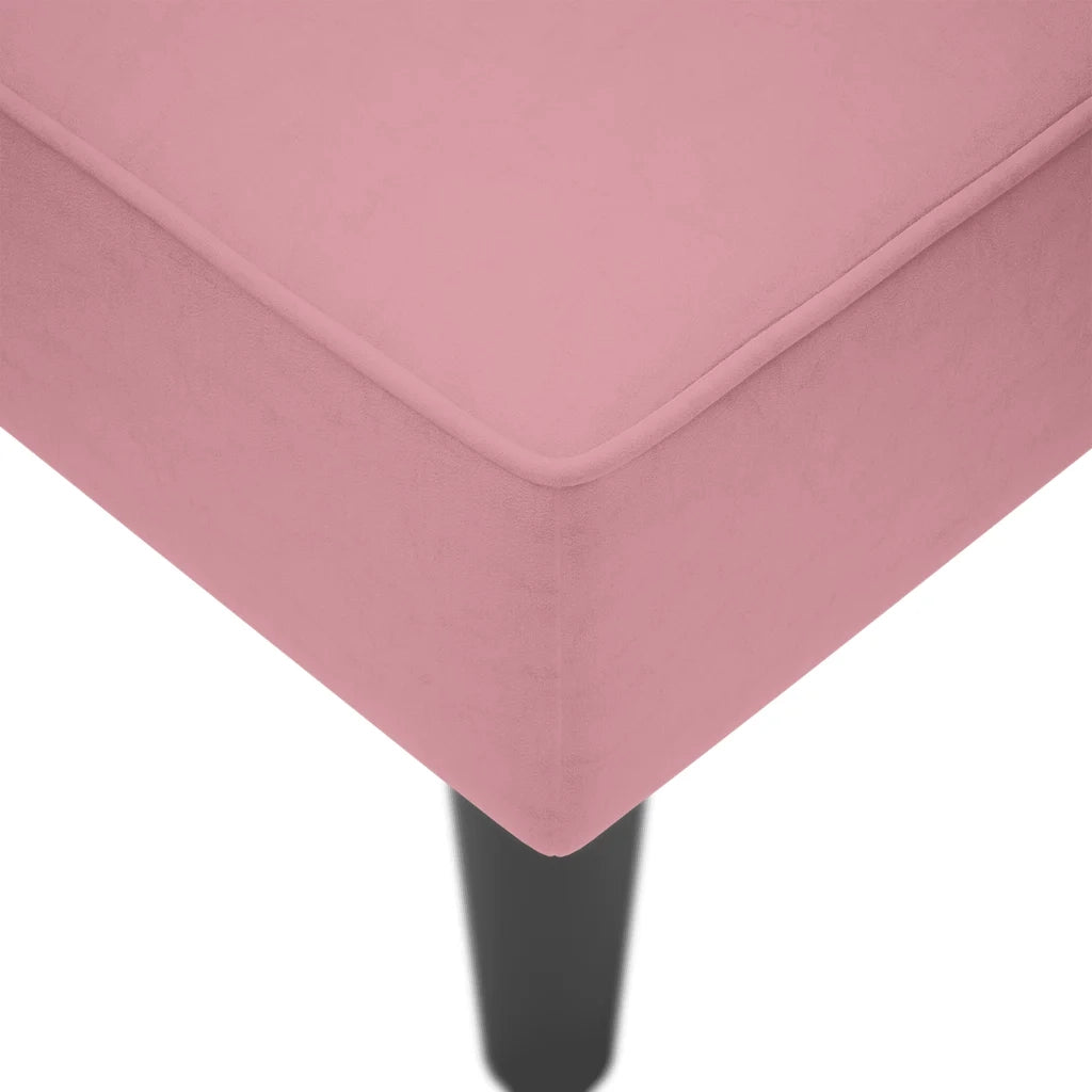 Sdraio con Bracciolo Destro in Velluto Rosa 4009795