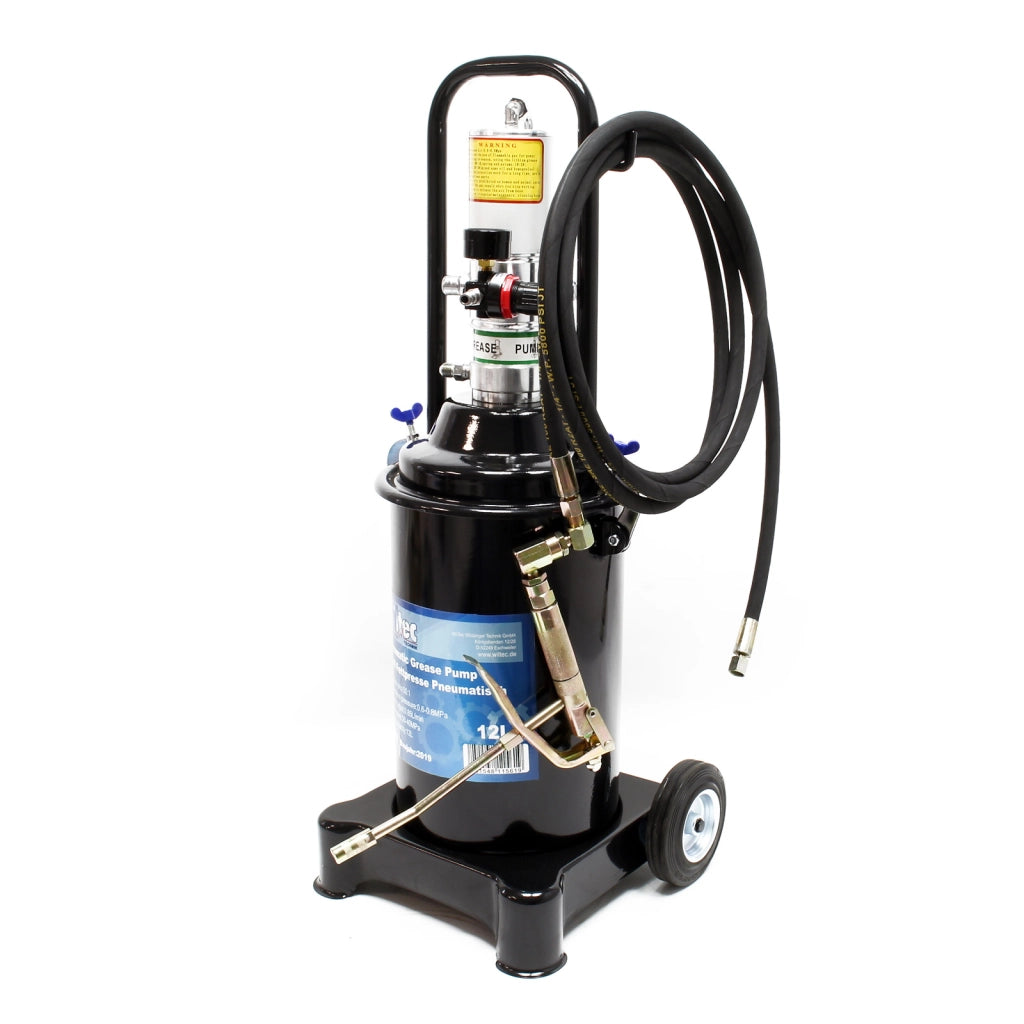 Ingrassatore ad aria compressa professionale carrellato con serbatoio da 12 litri