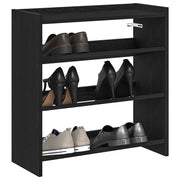 Scarpiera Nera 60x25x62 cm in Legno Multistrato 859888