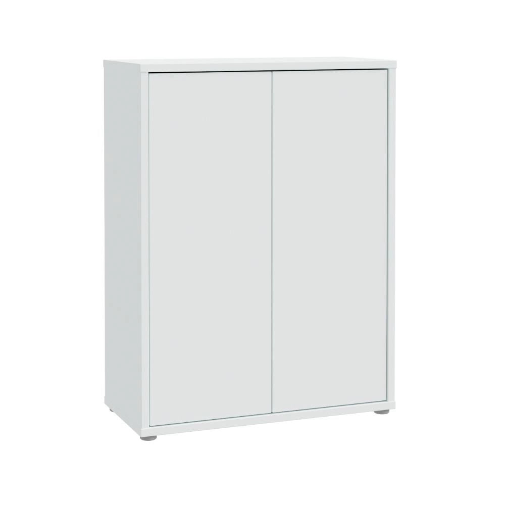 Mobile multiuso Medea 2 ante grigio chiaro con 4 ripiani 74.5x35x99H