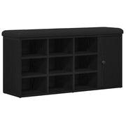 Panchina con contenitore Rovere Nero 102 x 32 x 50 cm