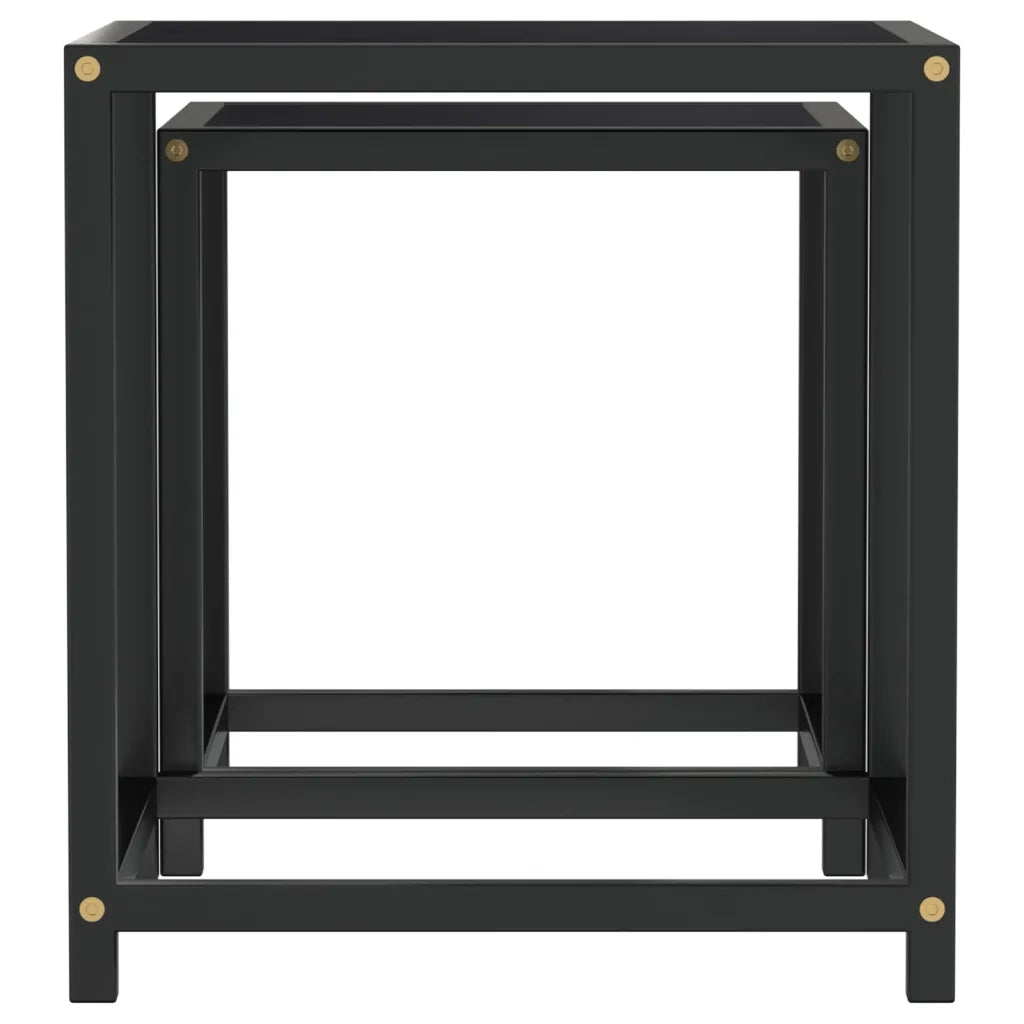 Tavolini 2 pz in MDF Neri 331658